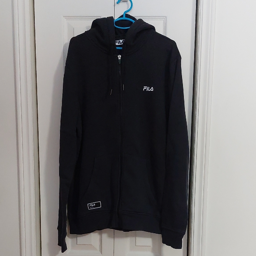 FILA Men's Black Hoodie Sweater